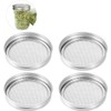 ProLeo 4 Pieces Stainless Steel Sprout Jar Lid Kit for