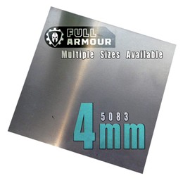 Aluminium Sheet 4 mm 5083 100 mm x 100 mm (10 cm x 10 cm)