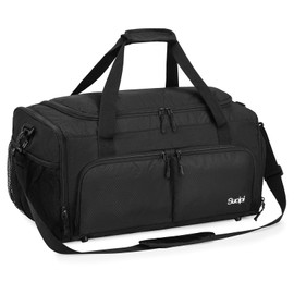 Sucipi Sports Bag Travel Bag Women Men Sports Bags with Shoe Compartment & Wet Compartment Weekender Bag Waterproof for Fitness Sports Training Travel as Gym Bag Swimming Bag Beach Bag Sauna Bag, Patchwork Black, m