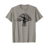 Giant Baobab Tree T-Shirt in Bold Monochrome for Tree Lovers