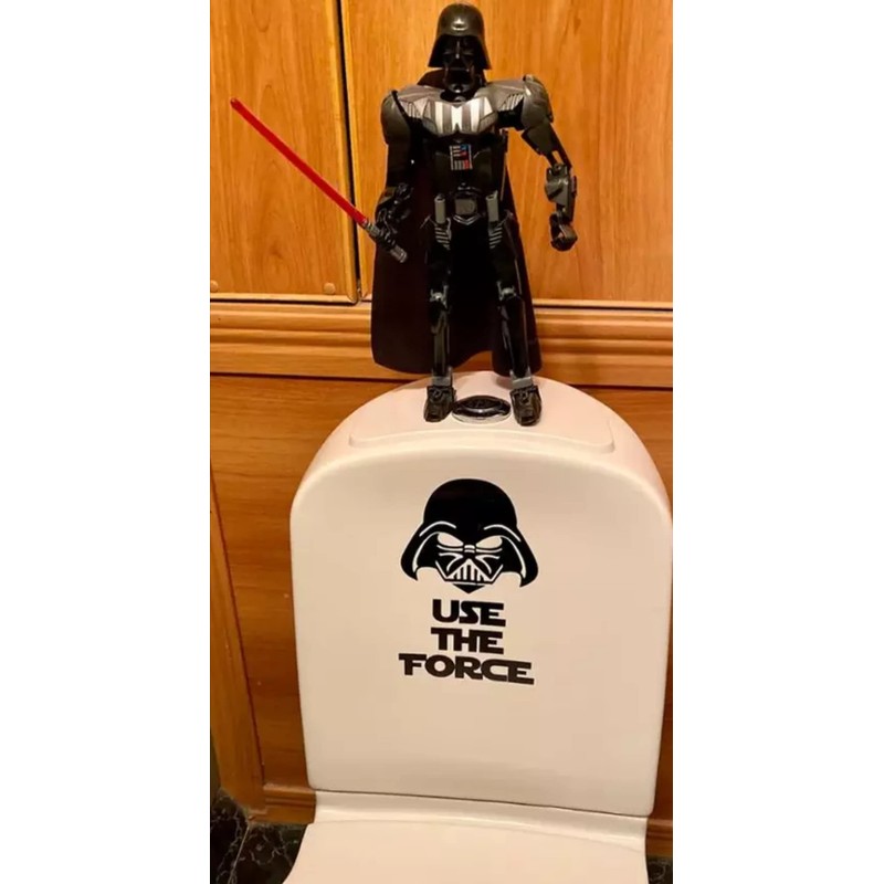 Sticker for Toilet Lid Inside - Use The Force -