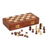 NKlaus Chess and Backgammon Wooden Game Box, 25.5 x 25.5