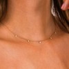 VRIUA Dainty Necklace for Women 14K Gold Plated Simple Gold