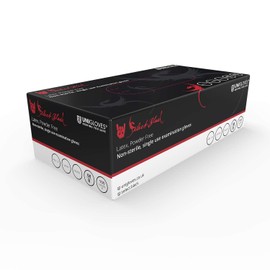 Unigloves Select Black Latex Gloves - Powder Free Disposable Gloves for Beauty, Piercing and Tattoo Artists - Box of 100 Gloves, Black, Medium (GT0023)