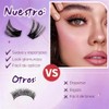 SASHA Kit de Pestañas Postizas DIY, 144 Pestañas Individuales Racimos