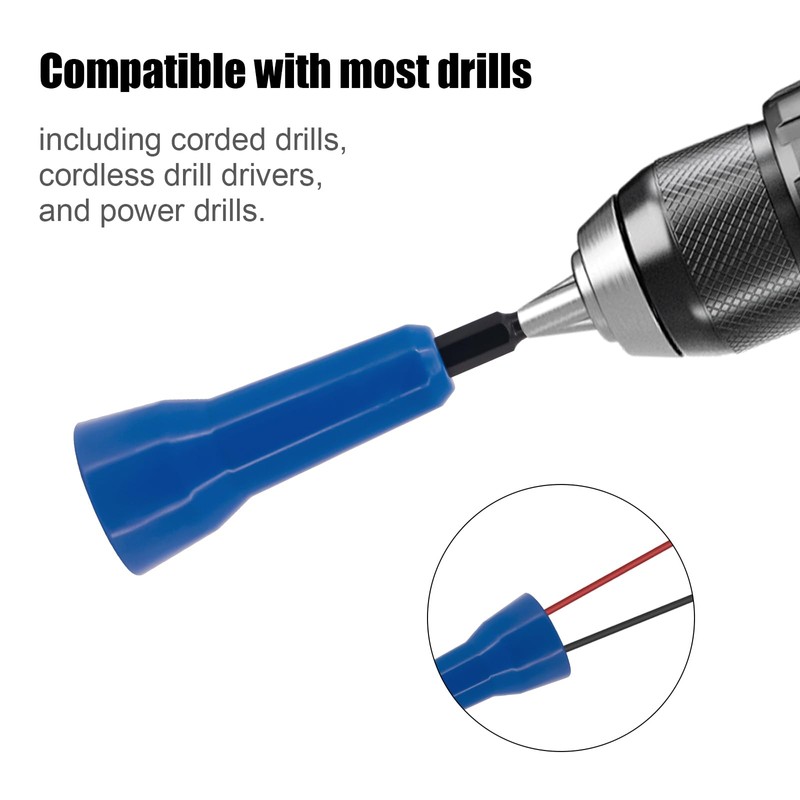 Yuhtech Wire Nut Twister, Wire Connector Drive with 1/4 Inch