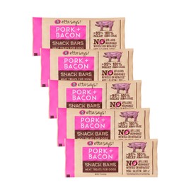 etta says! Pork + Bacon Snack Bars - Premium All Natural Meat Treats for Dogs - Human Grade - Made in The USA (6 Count Pack of 1)