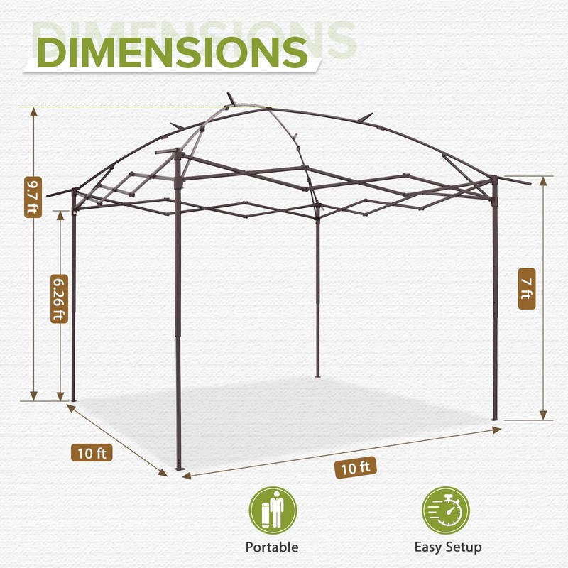 COOS BAY 11x11 Replacement Pop up Gazebo Tent Steel Frame