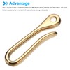 PATIKIL 2.4 Inch Fish Hook Keychain, Solid Brass U Hook