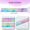 Set of 2 Flexible Rulers Set Colourful Plastic Ruler Shatterproof