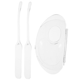 minkissy 2 Sets Acrylic Pigment Plate Foundation Mixing Tray Makeup Spatula Tool Makeup Palette Foundation Palette Hand Palette for Makeup Waterproof