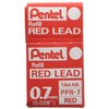 Pentel Refill 12 Pack, 0.7mm, Medium, Lead Red (PPR-7)