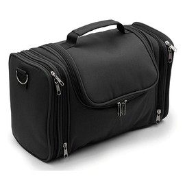 IGNPION Large Wash Bag Hanging Toiletry Bag Make Up Bag for Business Travel and Home Storage (Black)