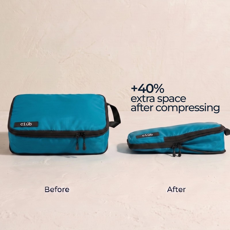 ciúb Compression Packing Cubes Organised Travel Fit 40% More in
