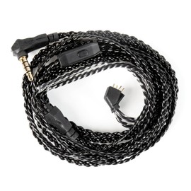 EZ EAR CCZ C01 2M IEM Cable in Ear Monitor Cable with 3.5mm Plug for KBEAR KS1/KS2/Lark/Robin/Rosefinch,CCZ Melody/DC01 PRO/DC02/Coffee Bean/Warrior (3.5mm with Mic, TFZ)