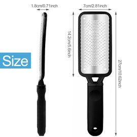 Sularpek Callus Rasp, Foot File Pedicure, Callus Rasp for Callus Removal, Foot File Made of Stainless Steel, Black