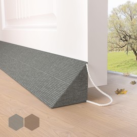 HIZH Schwerlast Zugluftstopper für Türen,90cm Extra Dickes Keildesign dichtet große Spalten bis 7,5cm Beschwerte Türdichtung für Schallschutz,Lichtschutz & Energiesparen,Grau