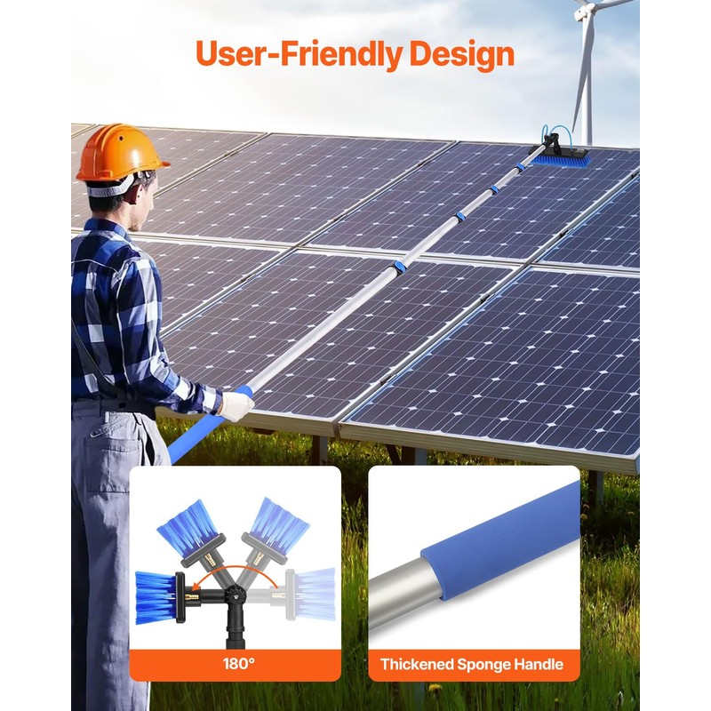 VEVOR Water Fed Pole Kit, 24FT Solar Panel Cleaning Pole