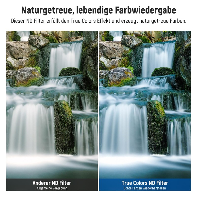 NEEWER 55 mm True Colours Variable ND Filter ND2-ND400, Hard