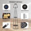 45.4'' Metal Outdoor Solar Floor Lamps 2 Pack, Waterproof Solar