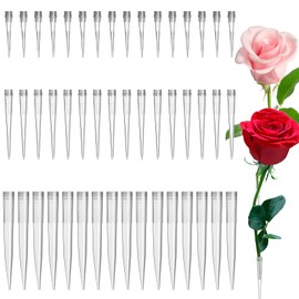 LUCKNIGHT Flower Water Tubes, Pack of 60 Reusable and Durable Flower Tubes, Plastic Water Tubes, Test Tubes for Flowers, Water Container Florist Flower Arrangements Supplies