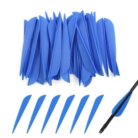 4 Inch Archery Fletches Plastic TPU Fletching Vanes Feathers Vane DIY for Archery Arrows Carbon Arrow Hunting Target Shooting - Pack of 50