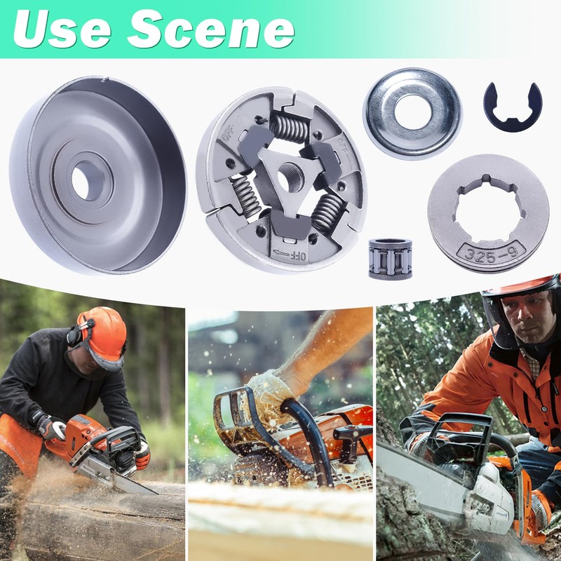 Adefol Chainsaw 325"- 9T Clutch Drum Sprocket Kit for Stihl