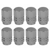 X AUTOHAUX 8pcs Grey Tire Stem Valve Caps Wheel Valve