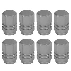 X AUTOHAUX 8pcs Grey Tire Stem Valve Caps Wheel Valve Covers for Car
