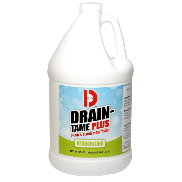 Big D 1501 Drain-Tame Plus Drain & Floor Maintainer, 1 Gallon (Pack of 4) - Digests grease, proteins, fats, oils, waste - Ideal for use in grease traps, restaurants, septic systems and institutional floors