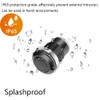 Gebildet Pack of 6 Black 12 mm Waterproof Push Button