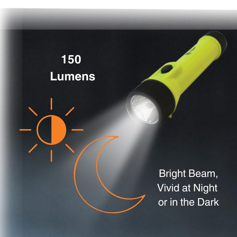 Railhead Gear 150 Lumen LED Industrial Flashlight, IP44 Rated, Beam