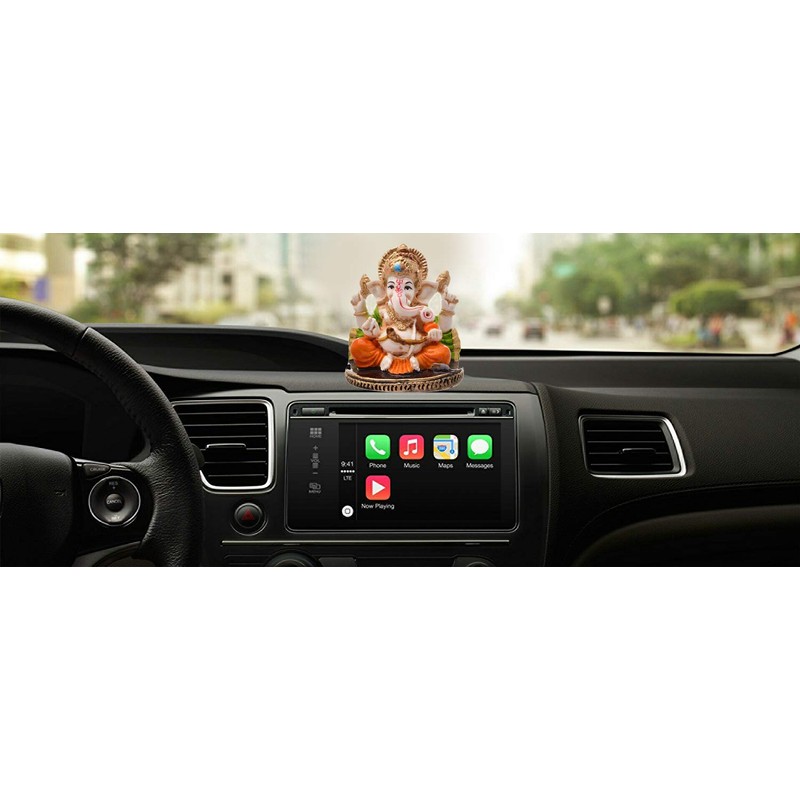 SN Handicrafts Ganpati Idol for Car Dashboardidols Handcrafted Resine Little