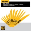 DEWALT Hojas de sierra alternativas, juego bimetálico con funda, 12