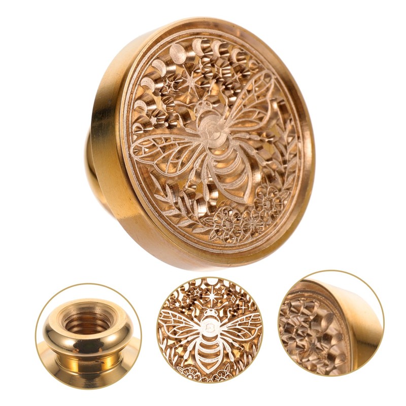 OSALADI Bee Pattern Wax Seal Stamp Head Sealing Stamp for