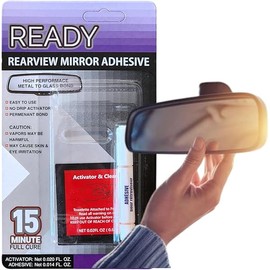 Ready Rearview Mirror Excellent Bond Adhesive, Fast Easy Installation, 15min Full Cure