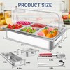 Countertop Ice Food Serving Display Tray with 5 Pan, Salad