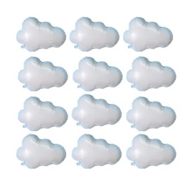 12 Pieces White Cloud Foil Balloons For Baby Shower Boys Girls Birthday Wedding Themed Decoration Party Supplies