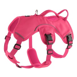 Snootiful Hound Sighthound Harness for Greyhounds, Whippets and Lurchers - Escape Proof Dog Harness - 3 Point Harness - Padded, No Escape, Non Slip (Pink, Medium)