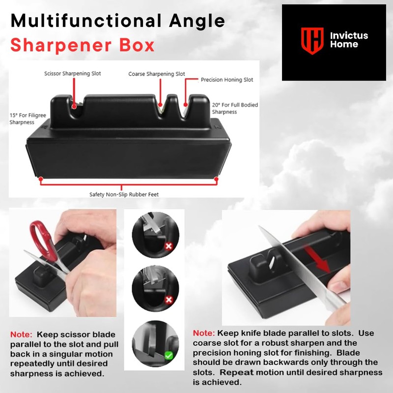 Knife Sharpener Tool, Rolling Knife Sharpener 5 in 1 Kit