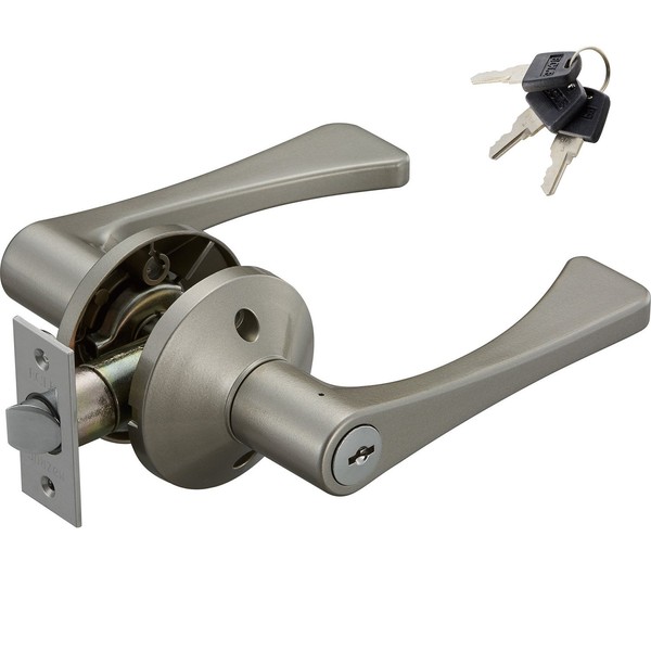 Pine Six Lever Lock ekure Unisex Replacement Barrier-Free Lever Lock with Key, Lock el5060 35 m – NS N Silver
