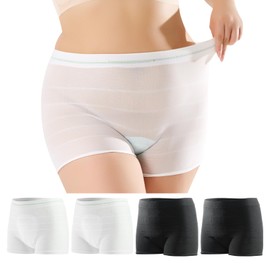 Mesh Underwear Postpartum 4 PCS Mesh Panties High Waist Breathable C Section Underwear