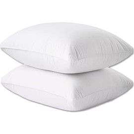 Medium Firm Bed Pillows King Size Set of 2 Side Sleeper Pillow for Adults Back Sleeping Hotel Plush Thick White 20x36 inches