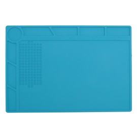 Silicone Soldering Mat with 25cm Scale Prevent Slipping Watch Repair Work Pad for Workbench Parts Organization