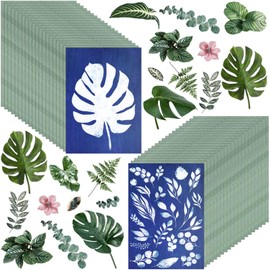 40 Sheets Sun Print Paper Kit Cyanotype Paper, A5 Sun Art Paper, High Sensitive Nature Sun/Solar Activated Sun Printing Art Drawing Paper for Arts Crafts DIY Project (5.8x 8.3 Inch)