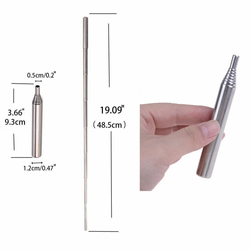 Unbranded Practical Outdoor Pocket Bellow Collapsible Tool Blow Fire Tube