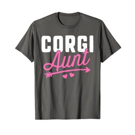 Corgi Aunt Shirt Women Puppy Lover Mom Love Dog Mama T-Shirt