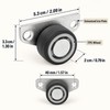 8-Piece Mini Side-Mount Furniture Caster Wheels with TPE Rubber Rollers