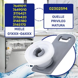 Dishwasher Basket Wheels Diameter 22 mm with Original Code 7649011 for Miele Dishwasher Upper Basket Made in EU MONTERAL