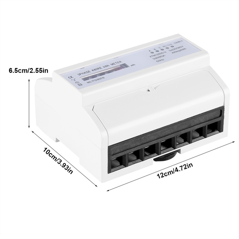Digital 3phase 4 Wire DINRail Electric Meter 20(80)A Electronic KWh